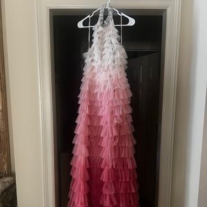LoveShackFancy Alexander Ombre Rose Dress